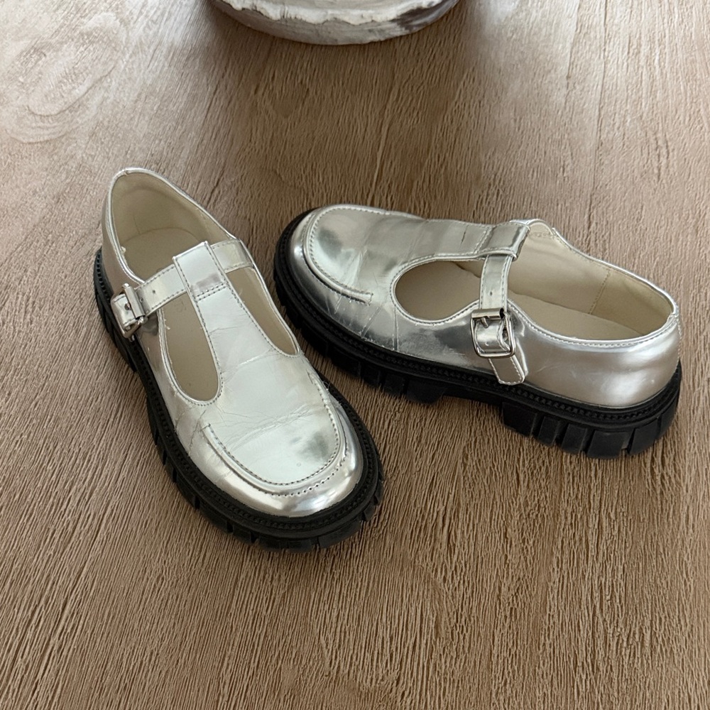 Crewcuts Silver Kids Dress Shoes